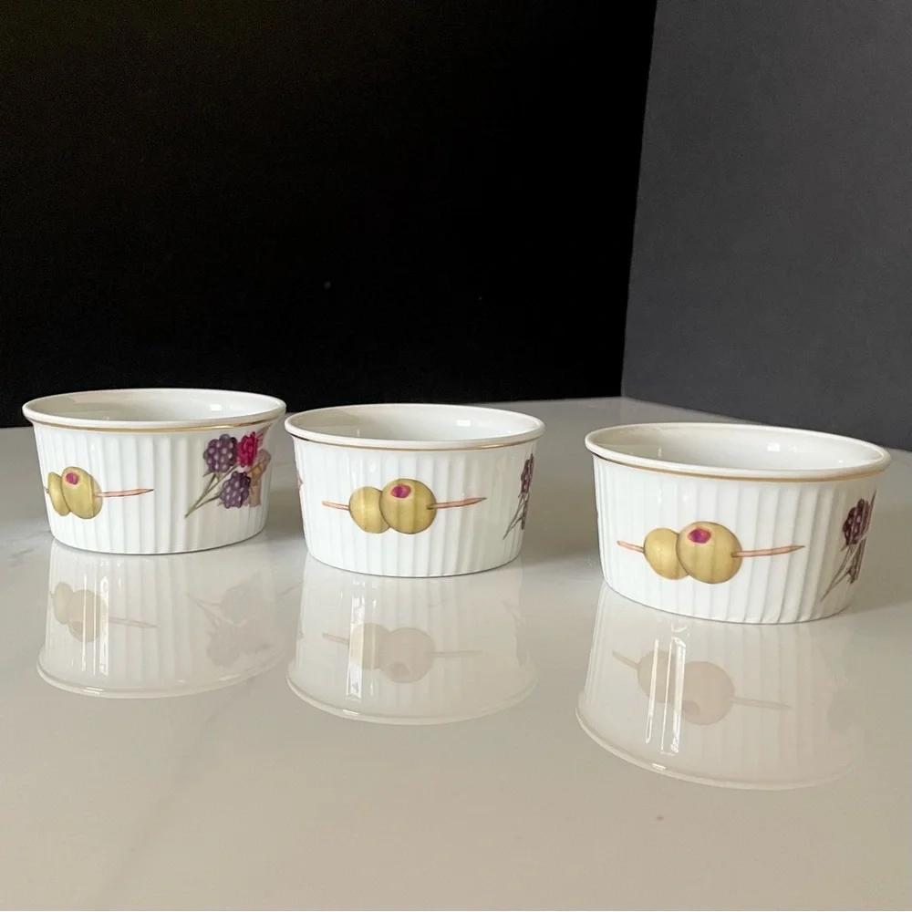 SET of 3 Evesham Ramekins by Royal Worcester